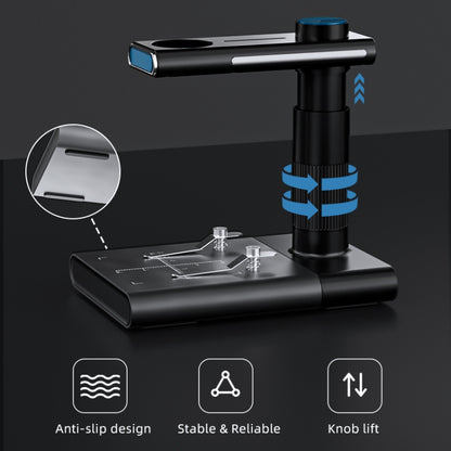 WIFI HD USB Electron Microscope Digital Magnifier With Stand(Black) - Digital Microscope by PMC Jewellery | Online Shopping South Africa | PMC Jewellery | Buy Now Pay Later Mobicred