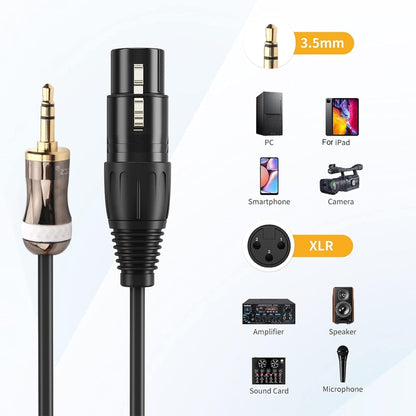 3.5mm To Caron Female Sound Card Microphone Audio Cable, Length: 10m - Microphone Audio Cable & Connector by PMC Jewellery | Online Shopping South Africa | PMC Jewellery | Buy Now Pay Later Mobicred