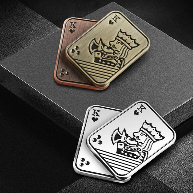 Poker Magnetic Metal Slider Stress Relief Toy EDC Top Spinning Poker Toys Decompress, Color: Bronze - Spinning Toys by PMC Jewellery | Online Shopping South Africa | PMC Jewellery