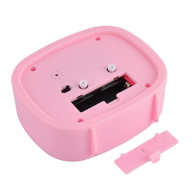 Square Candy Color Stereo Digital Silent Alarm Clock Children Student Alarm Clock(Pink) - Alarm Clocks by PMc TechLife | Online Shopping South Africa | PMc TechLife | Buy Now Pay Later Mobicred