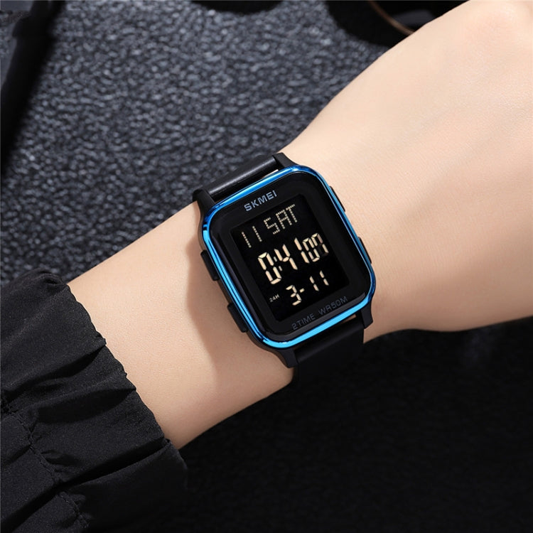 SKMEI 1858 Square Waterproof Digital Dual Display LED Luminous Watch(Rose Gold) - free shipping - PMC TechLife - Order now!