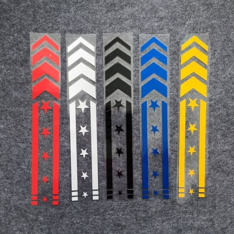 10pcs Motorcycle Car Fender Reflective Sticker Modified Decorative Waterproof Sticker Arrow Star(Black) - Decorative Sticker by PMC TechLife | Online Shopping South Africa | PMC TechLife | Buy Now Pay Later Mobicred