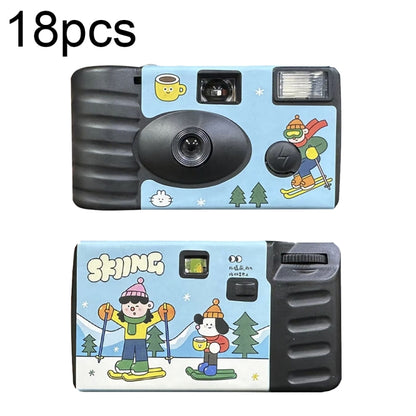 18pcs Sking Retro Film Camera Waterproof Cartoon Decorative Stickers without Camera - Children Cameras by PMC Jewellery | Online Shopping South Africa | PMC Jewellery | Buy Now Pay Later Mobicred