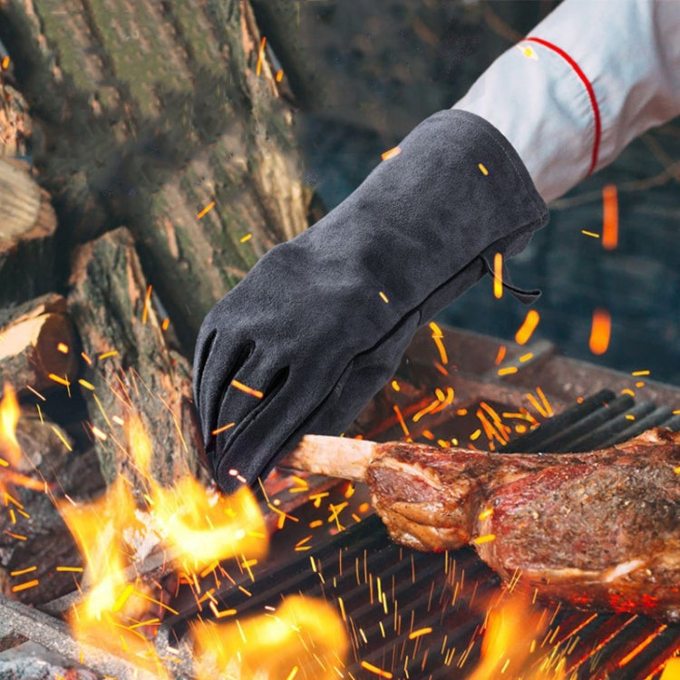 Outdoor Camp BBQ Gloves High Temperature Resistant Insulation Gloves(Gray) - Safety Gloves by PMC TechLife | Online Shopping South Africa | PMC TechLife