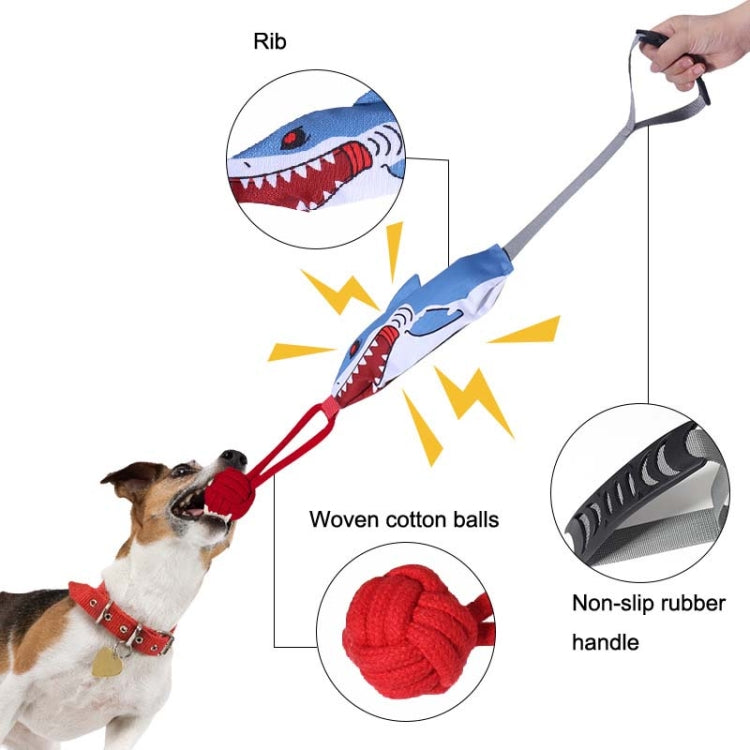 KY-103 Bite and Sound Dog Cotton Rope Toy Ball Interactive Pull Weaving Pet Toy(Shark) - Rope Toys by PMC Jewellery | Online Shopping South Africa | PMC Jewellery