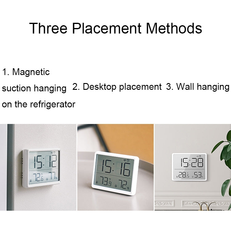 8218 Thin and Light Magnetic Wall-mounted LCD Temperature Electronic Digital Clock(White) - Alarm Clocks by PMc TechLife | Online Shopping South Africa | PMc TechLife | Buy Now Pay Later Mobicred
