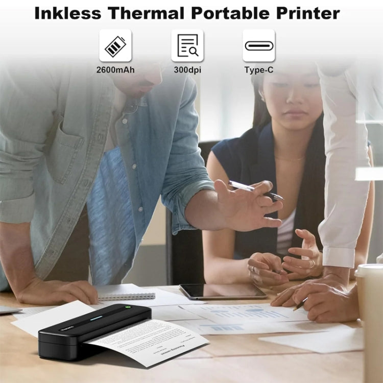 Phomemo M832 300dpi Wireless Thermal Portable Printer, Size: A4 Version(Black) - Printer by Phomemo | Online Shopping South Africa | PMC Jewellery | Buy Now Pay Later Mobicred