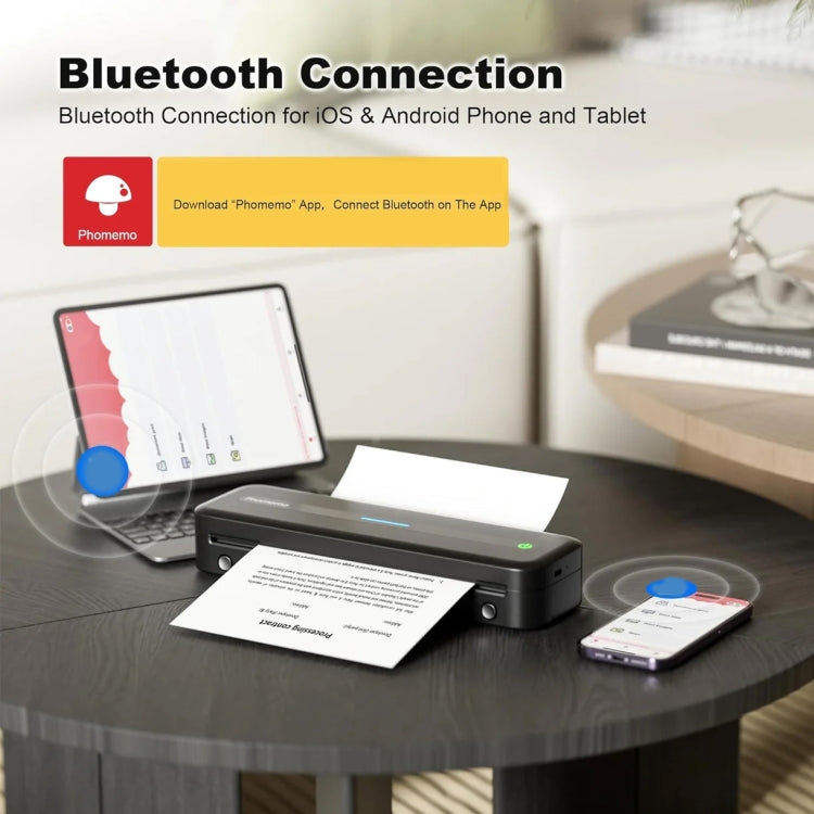Phomemo M832 300dpi Wireless Thermal Portable Printer, Size: A4 Version(Gray) - free shipping - PMC TechLife - Order now!