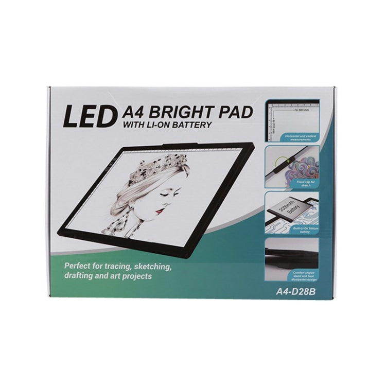 A4-D28B Rechargeable Copy Desk Drawing Board, Specification: With Charging Line+AU Plug Adapter -  by PMC TechLife | Online Shopping South Africa | PMC TechLife | Buy Now Pay Later Mobicred