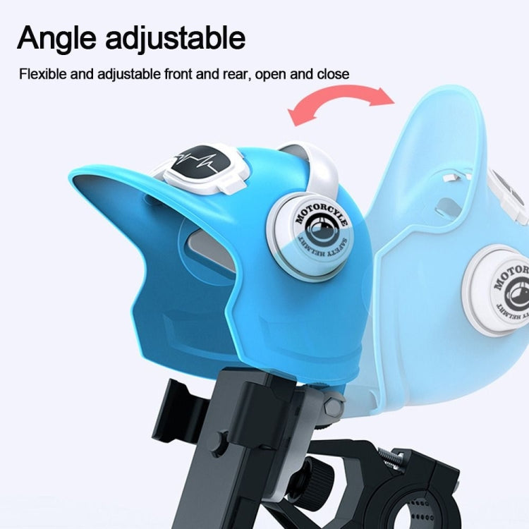 Small Helmet Sunscreen Phone Stand Bracket Motorcycle Mobile Phone Holder,Spec: Rearview Mirror Blue - Holder by PMC TechLife | Online Shopping South Africa | PMC TechLife | Buy Now Pay Later Mobicred