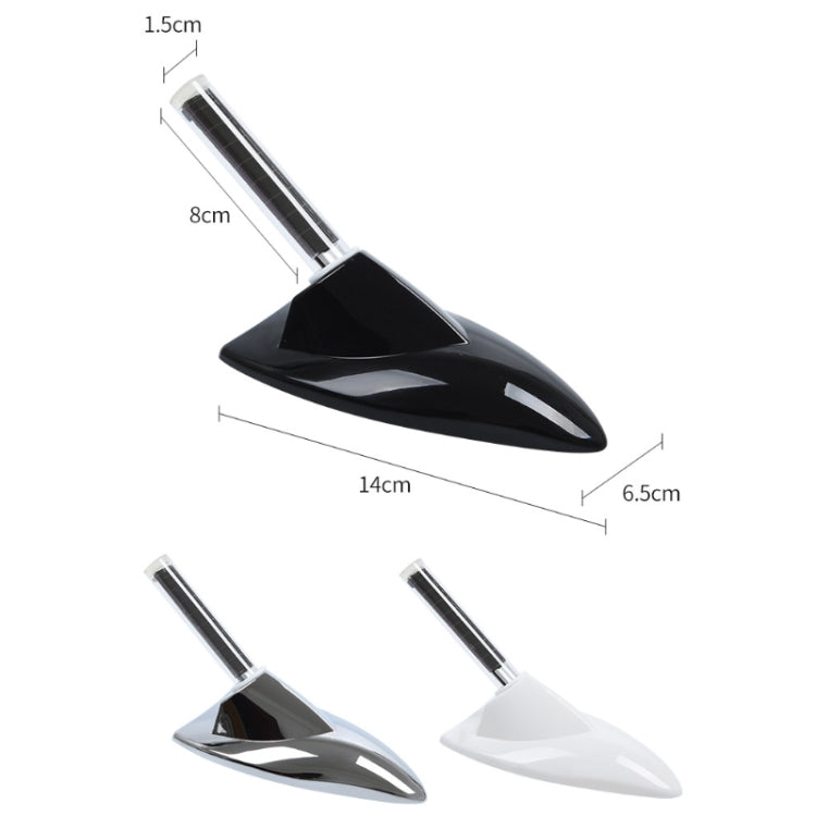 Car Solar Shark Fin With Antenna LED Warning Light, Specification: White with Remote Control - Warning Lights by PMC Jewellery | Online Shopping South Africa | PMC Jewellery | Buy Now Pay Later Mobicred