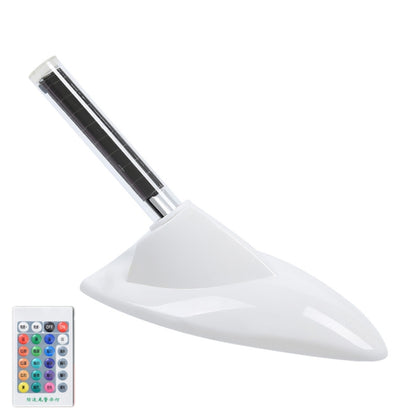 Car Solar Shark Fin With Antenna LED Warning Light, Specification: White with Remote Control - Warning Lights by PMC Jewellery | Online Shopping South Africa | PMC Jewellery | Buy Now Pay Later Mobicred