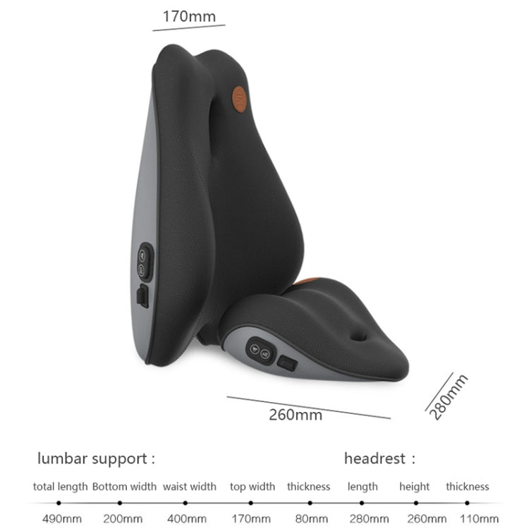 SR-21 Car Lumbar Cushion Headrest Seat Memory Foam Accessories, Style: Massage Headrest (Gray) - free shipping - PMC TechLife - Order now!