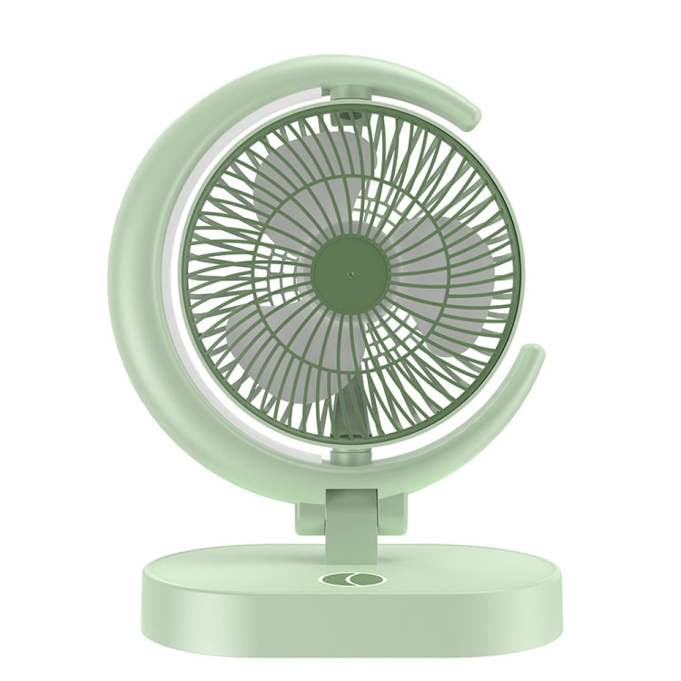 LF-002 Mini USB Rechargeable Light Desktop Fan Rotatable Night Light Silent Fan(Light Green) - Electric Fans by PMC Jewellery | Online Shopping South Africa | PMC Jewellery | Buy Now Pay Later Mobicred