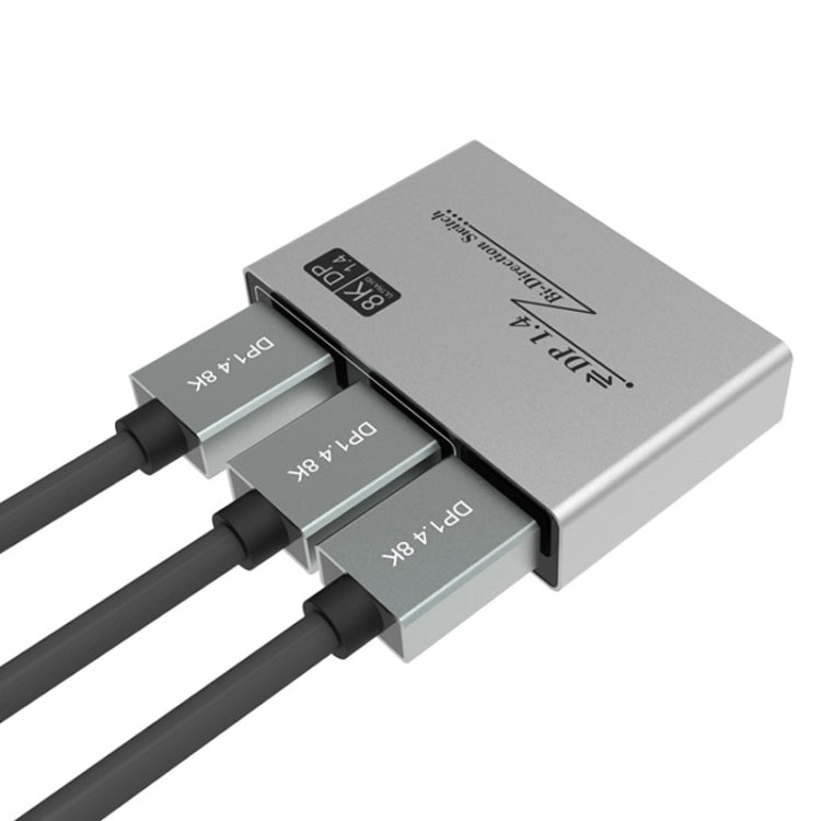8K 60HZ 1.4V 2 In 1 Out DP Bidirectional Switcher(Grey) - free shipping - PMC Jewellery - Order now!