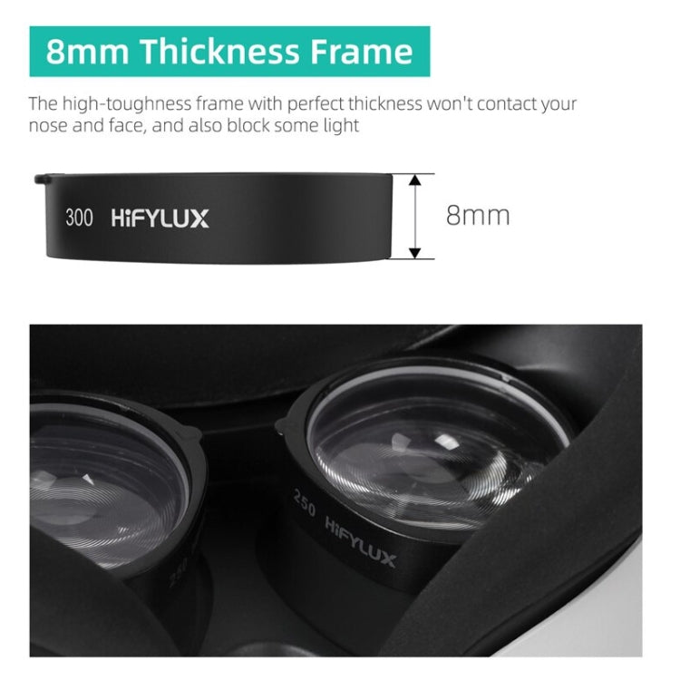 For Oculus Quest 2 Hifylux Q2-QF11 1pair Myopia Lens Frame Aspheric Resin VR Glasses Accessories(250 Degrees) - VR Accessories by Hifylux | Online Shopping South Africa | PMC Jewellery | Buy Now Pay Later Mobicred