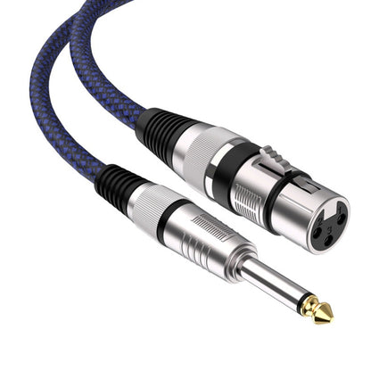 15m Blue and Black Net TRS 6.35mm Male To Caron Female Microphone XLR Balance Cable - Microphone Audio Cable & Connector by PMC Jewellery | Online Shopping South Africa | PMC Jewellery | Buy Now Pay Later Mobicred