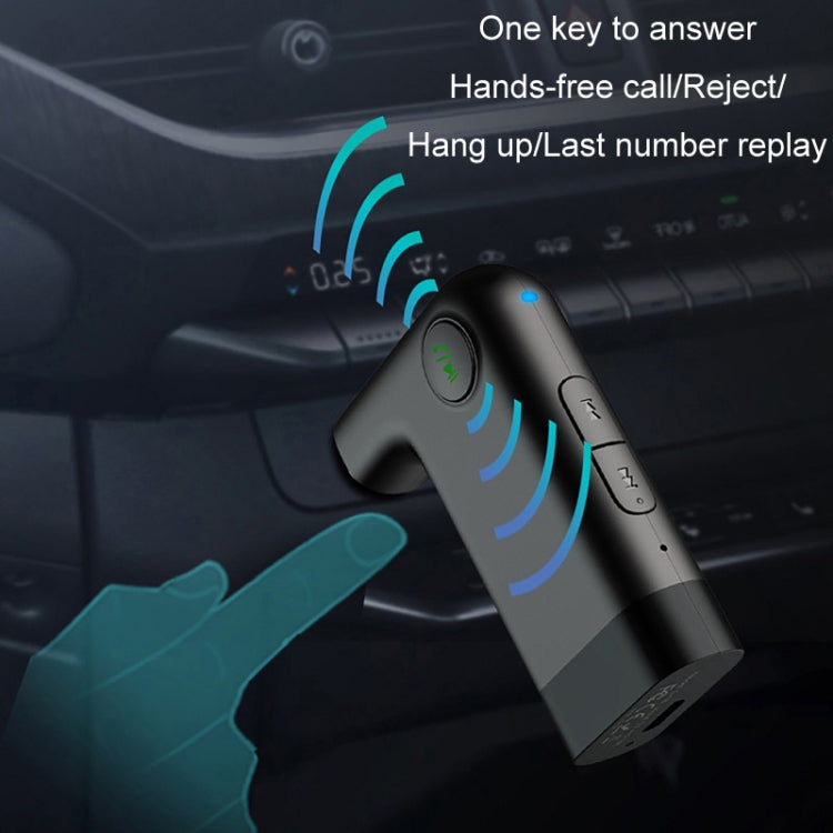 S-18 Car Mini AUX Audio Adapter Wireless Bluetooth 5.0 Receiver - Bluetooth Car Kits by PMC TechLife | Online Shopping South Africa | PMC TechLife | Buy Now Pay Later Mobicred