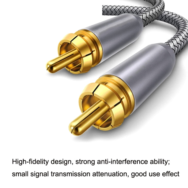 10m Pure Copper RCA Coaxial HIFI Digital Audio Cable SPDIF Subwoofer Speaker Cable(Silver Gray) - RCA Cable by PMC TechLife | Online Shopping South Africa | PMC TechLife
