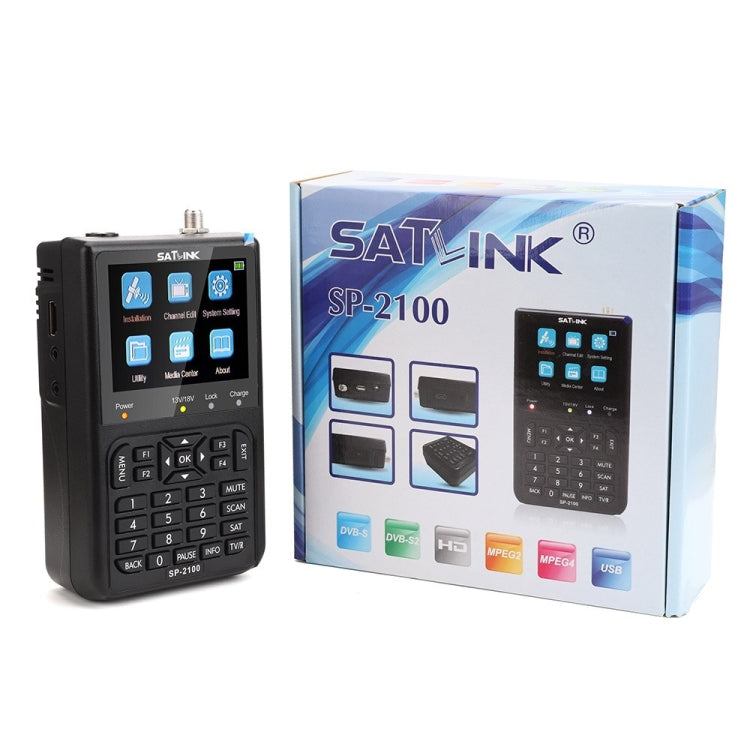 SATLINK SP-2100 HD Finder Meter Handheld Satellite Meter(UK Plug) - Satellite Finder by SATLINK | Online Shopping South Africa | PMC Jewellery | Buy Now Pay Later Mobicred