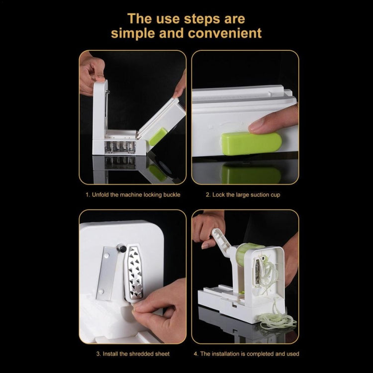 Grater Vegetable Potato Spiral Slicer Whirlwind Fruit Vegetable Spiral Machine, Color: White - Cutter & Peeler by PMC TechLife | Online Shopping South Africa | PMC TechLife