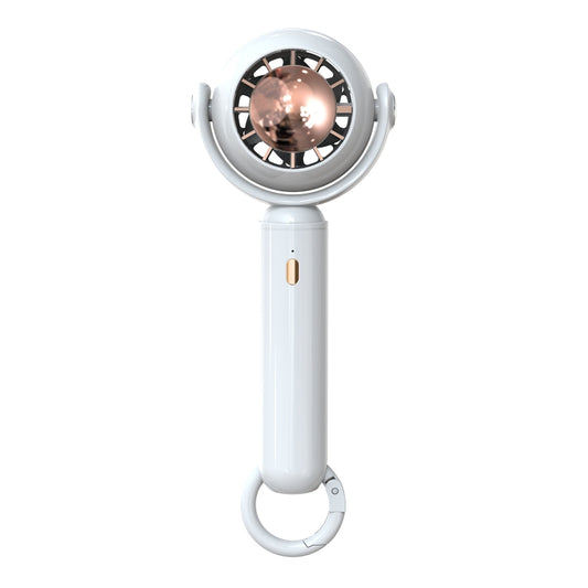 YL-005 Small Outdoor Handheld Fan with Carabiner Desktop Portable Mini Fan(White) - Electric Fans by PMC Jewellery | Online Shopping South Africa | PMC Jewellery | Buy Now Pay Later Mobicred