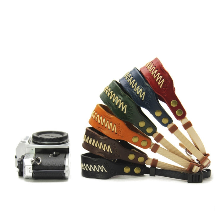 Zeku Retro Leather SLR Wristband Anti-drop Camera Wrist Strap without Camera(Coffee) - Camera Strap by PMC TechLife | Online Shopping South Africa | PMC TechLife | Buy Now Pay Later Mobicred