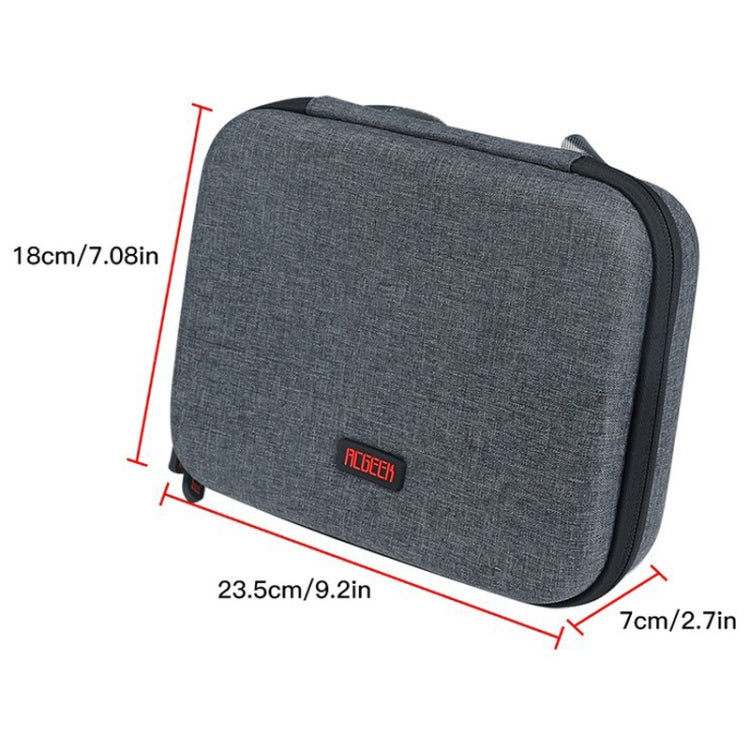 RCGEEK for DJI Action 2 Sports Camera Wear-resistant Shock-absorbing Storage Bag(Grey) - Case & Bags by RCGEEK | Online Shopping South Africa | PMC Jewellery | Buy Now Pay Later Mobicred