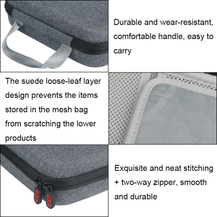 RCGEEK for DJI Action 2 Sports Camera Wear-resistant Shock-absorbing Storage Bag(Grey) - Case & Bags by RCGEEK | Online Shopping South Africa | PMC Jewellery | Buy Now Pay Later Mobicred