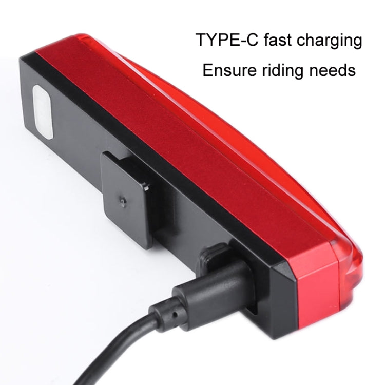 Bicycle Tail Light USB Rechargeable Water-resistant Night Riding Warning Light(Red) - Taillights by PMC TechLife | Online Shopping South Africa | PMC TechLife | Buy Now Pay Later Mobicred