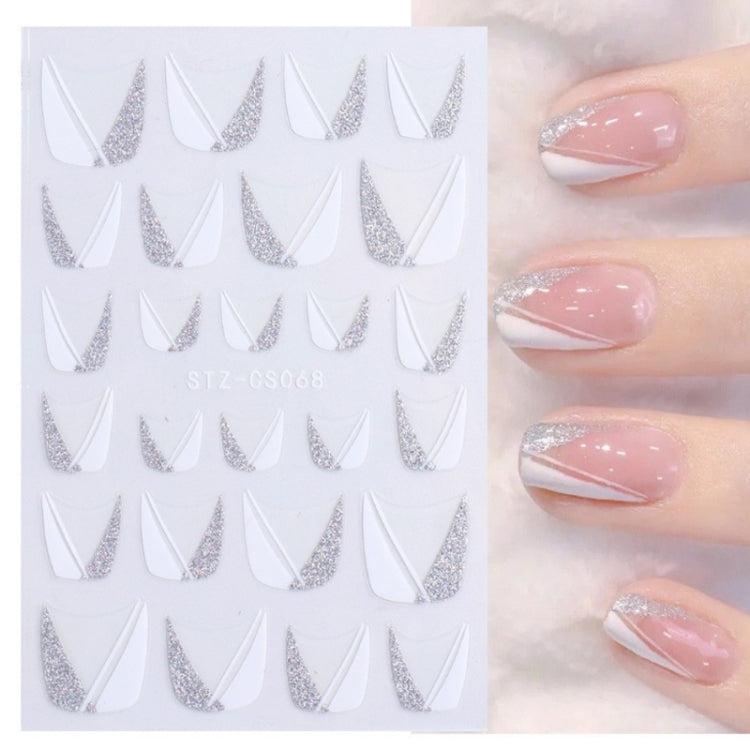 French Style Manicure Sticker Pop Stripe Line Nail Sticker(Stz-CS068) - Nail Stickers by PMC Jewellery | Online Shopping South Africa | PMC Jewellery | Buy Now Pay Later Mobicred