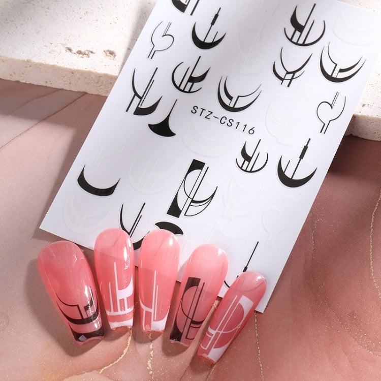 French Style Manicure Sticker Pop Stripe Line Nail Sticker(Stz-CS063) - Nail Stickers by PMC Jewellery | Online Shopping South Africa | PMC Jewellery | Buy Now Pay Later Mobicred