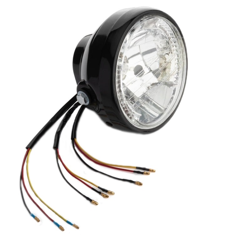 Motorcycle 7 Inch LED Headlamp Angel Ring Steering Function With Bracket(Shock Absorber Diameter 28-36mm) - Headlights by PMC TechLife | Online Shopping South Africa | PMC TechLife | Buy Now Pay Later Mobicred