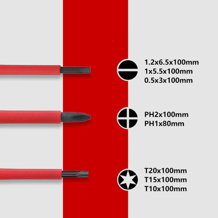 RDEER VDE-9912 12 In 1 Insulated Screwdriver Set Screwdriver Electrician Tools - Screwdriver Tools by RDEER | Online Shopping South Africa | PMC Jewellery | Buy Now Pay Later Mobicred