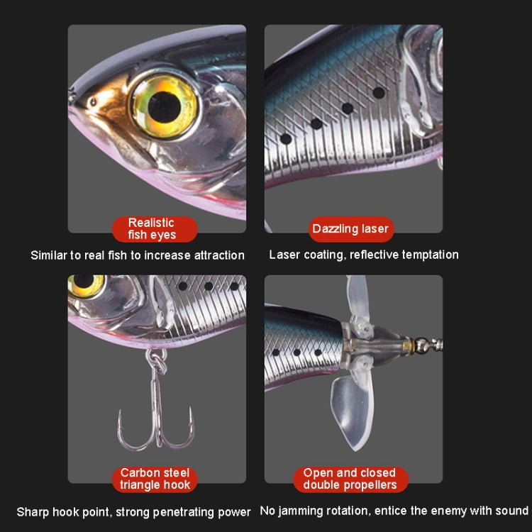 DF080 16g Double Paddle Tractor Surface Tether Roadrunner Fake Lure Long-distance Casting Lure(Camouflage) - Fishing Lures by PMC TechLife | Online Shopping South Africa | PMC TechLife | Buy Now Pay Later Mobicred