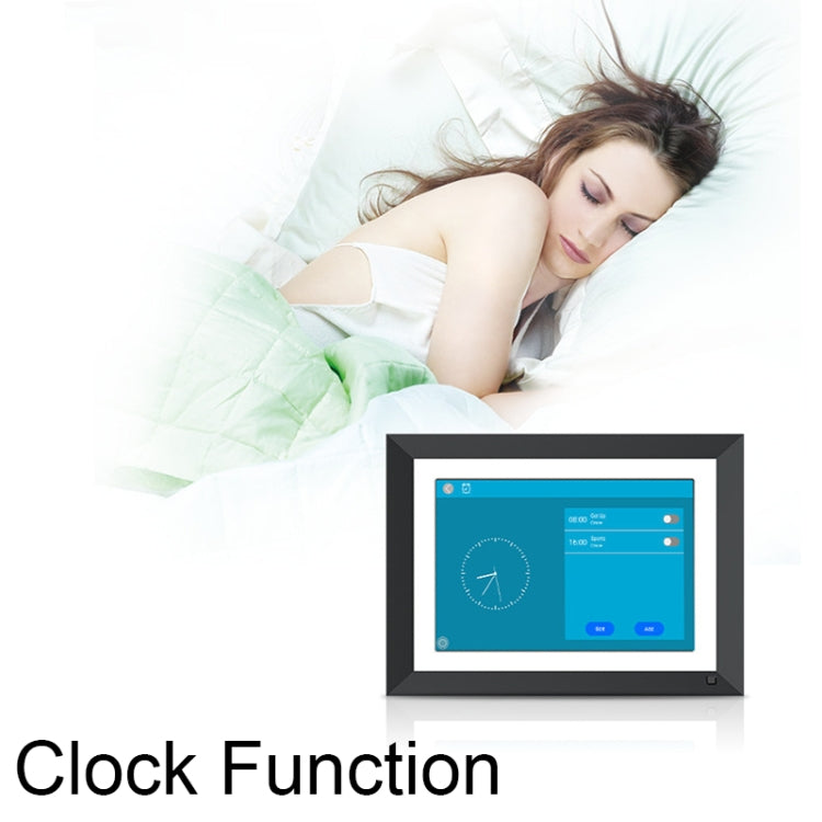 JT080F-C01 8-Inch Smart Touch Alarm Clock Calendar Electronic Photo Frame With Human Sensor Function, US Plug - 11 inch Below by PMC Jewellery | Online Shopping South Africa | PMC Jewellery | Buy Now Pay Later Mobicred