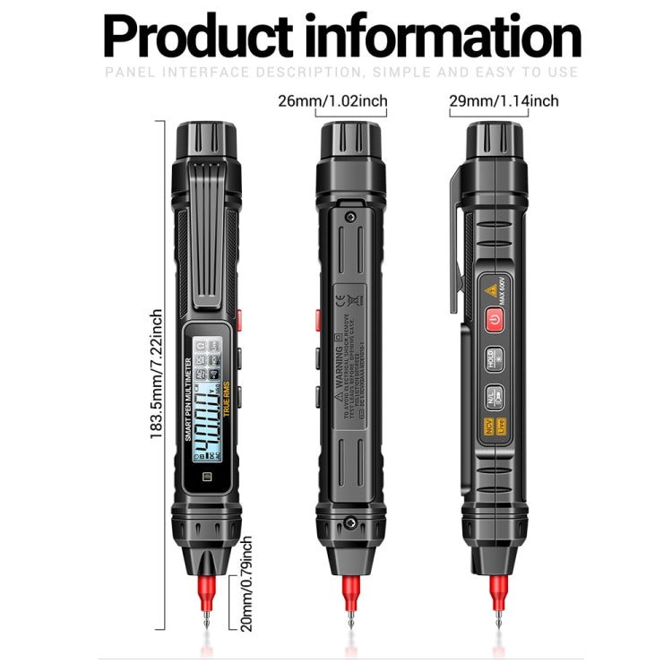 ANENG A3005B 10MHZ/60MF/60 Megohm Intelligent Anti-burning High-precision Digital Universal Meter(Matching Group) - free shipping - PMC TechLife - Order now!
