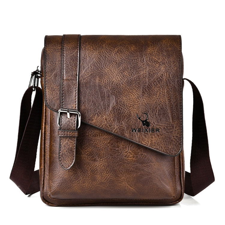 WEIXIER D266 Retro Crossbody Large Capacity Messenger Bag Shoulder Bag Tot Backpack(Dark Brown) - Single-shoulder Bags by WEIXIER | Online Shopping South Africa | PMC Jewellery