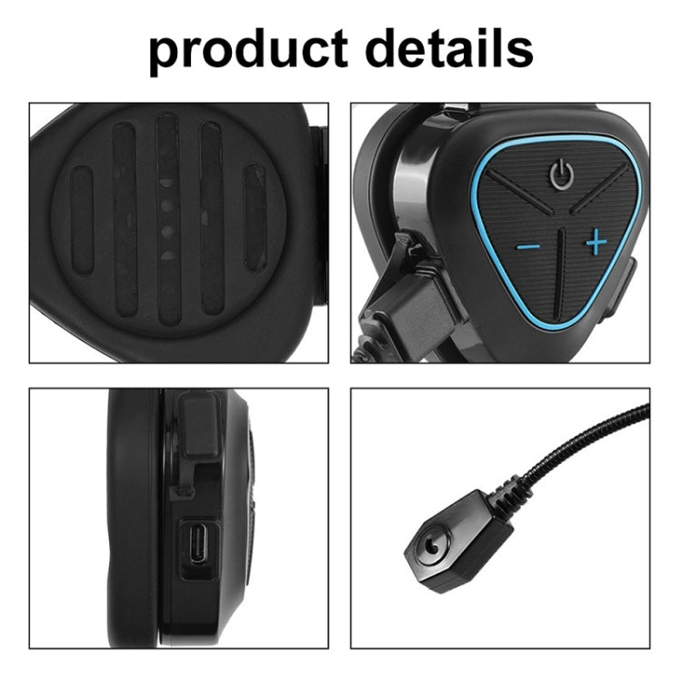 LX1 Motorcycle Half Helmet Waterproof Wireless 5.3 Bluetooth Headset, Version: English(Classic Blue) - Motorcycle Walkie Talkie by PMC Jewellery | Online Shopping South Africa | PMC Jewellery | Buy Now Pay Later Mobicred