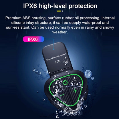 LX1 Motorcycle Half Helmet Waterproof Wireless 5.3 Bluetooth Headset, Version: English(Standard Blue) - Motorcycle Walkie Talkie by PMC Jewellery | Online Shopping South Africa | PMC Jewellery | Buy Now Pay Later Mobicred