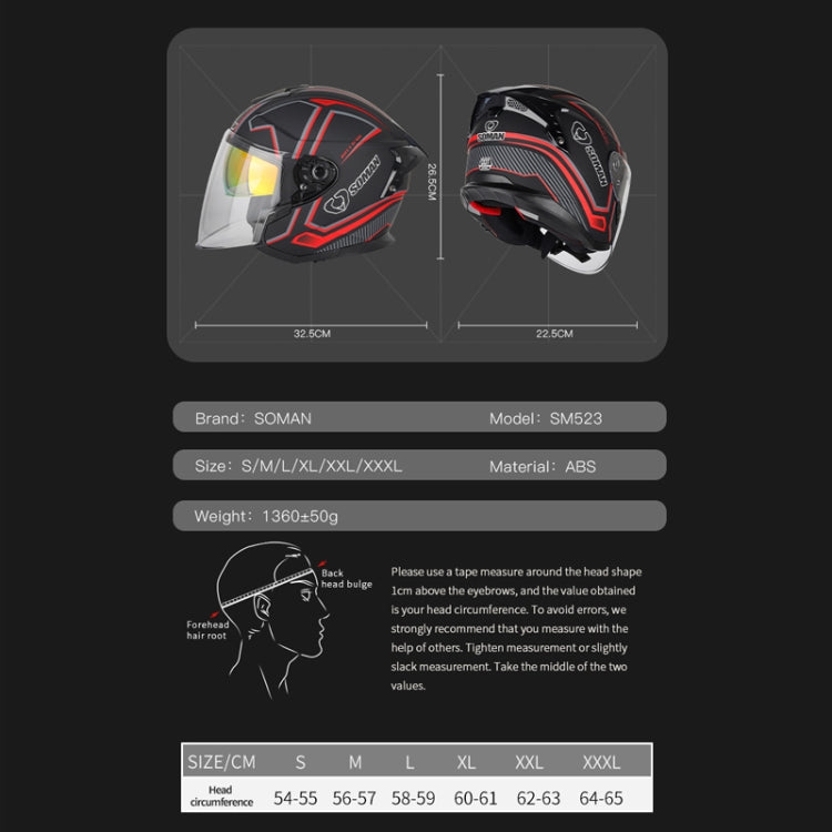SOMAN Motorcycle Electric Bicycle Dual Lens Riding Helmet, Size: M(Cement Gray) - free shipping - PMC TechLife - Order now!