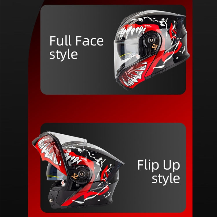 SOMAN Racing Motorcycle Double Lens Riding Safety Helmet, Size: L(Pearl White) - free shipping - PMC TechLife - Order now!