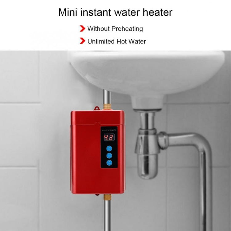 EU Plug 4000W Electric Water Heater With Remote Control Adjustable Temperate(Black) - free shipping - PMC TechLife - Order now!