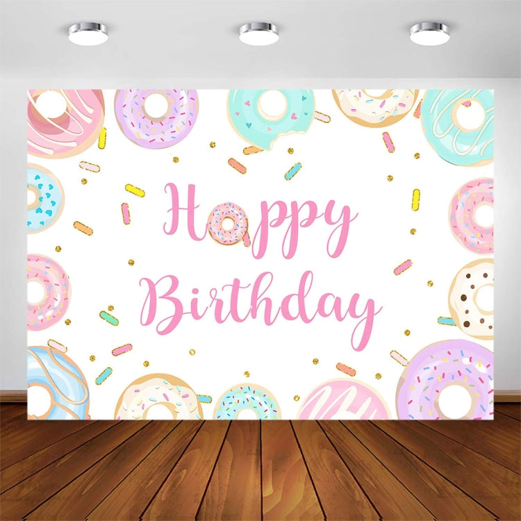 210x180cm Donut Cartoon Children Birthday Background Cloth - Birthday Party by PMC TechLife | Online Shopping South Africa | PMC TechLife | Buy Now Pay Later Mobicred