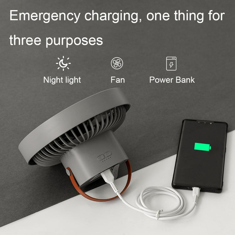 ZK-01 7 Inch Outdoor Camping LED Light Tripod Fan Portable Multifunctional Power Bank Hanging Fan(Gray) - Electric Fans by PMC Jewellery | Online Shopping South Africa | PMC Jewellery | Buy Now Pay Later Mobicred