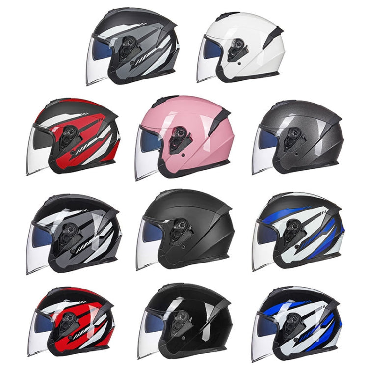 GXT Electric Vehicle Four Seasons Sun Protection & Windshield Double Lens Helmet, Size: L(Matt Black Red) - Helmets by GXT | Online Shopping South Africa | PMC Jewellery | Buy Now Pay Later Mobicred