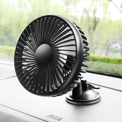 SUITU  12V/24V Mini Car Fan USB Charging Single Head Fan 360 Degree Cooling Fan, Style: Suction Cup Model - Heating & Fans by SUITU | Online Shopping South Africa | PMC Jewellery | Buy Now Pay Later Mobicred