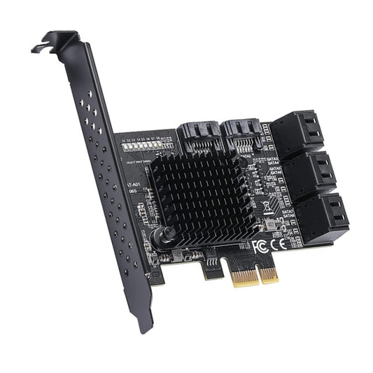 PCIE 1X To 8 Port  SATA 3.0 Adapter Expansion Card ASMedia ASM1166 Converter - Add-on Cards by PMC Jewellery | Online Shopping South Africa | PMC Jewellery