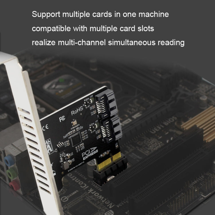 PCIE 2 Port SATA 3.0 Expansion Card 6Gbps Computer Desktop Chassis Conversion Card - free shipping - PMC TechLife - Order now!
