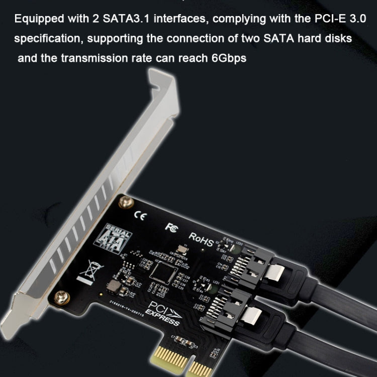 PCIE 2 Port SATA 3.0 Expansion Card 6Gbps Computer Desktop Chassis Conversion Card - free shipping - PMC TechLife - Order now!